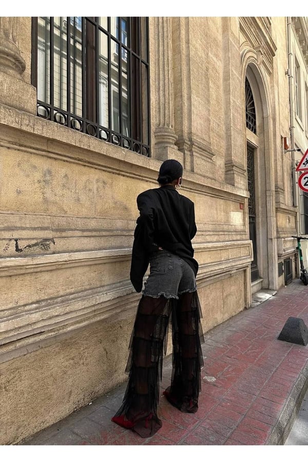 Tasarım Pinterst Model Kot Pantolon Jeans İthal Kumaş Kalite Palazzo Pantolon