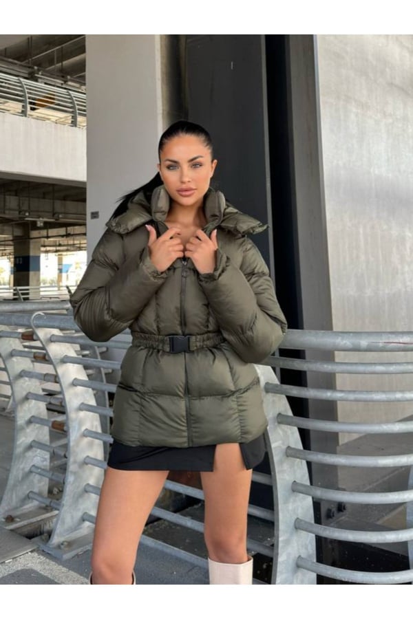 Waterproof Fabric İthal Kumaş Kapüşonlu Şişme Mont Su Geçirmez Kamşonlu Mont Rüzgar Geçirmez