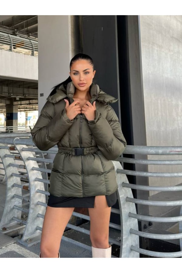 Waterproof Fabric İthal Kumaş Kapüşonlu Şişme Mont Su Geçirmez Kamşonlu Mont Rüzgar Geçirmez