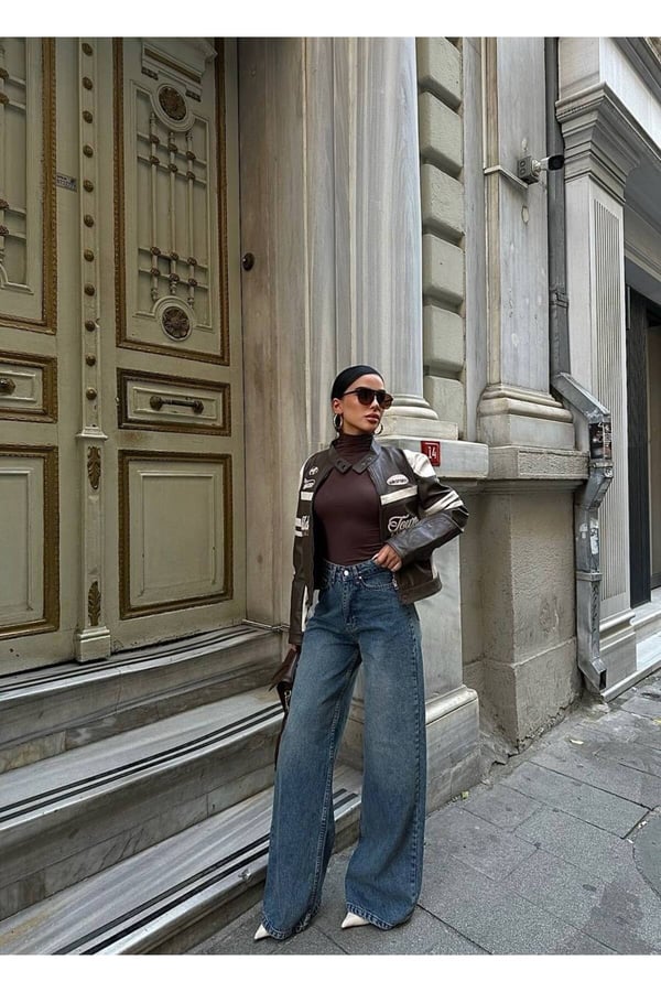 Yeni Sezon Wide Leg Geniş Paça Kot Pantolon Baggy