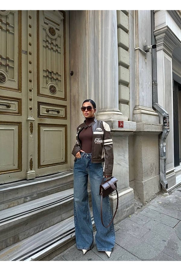 Yeni Sezon Wide Leg Geniş Paça Kot Pantolon Baggy