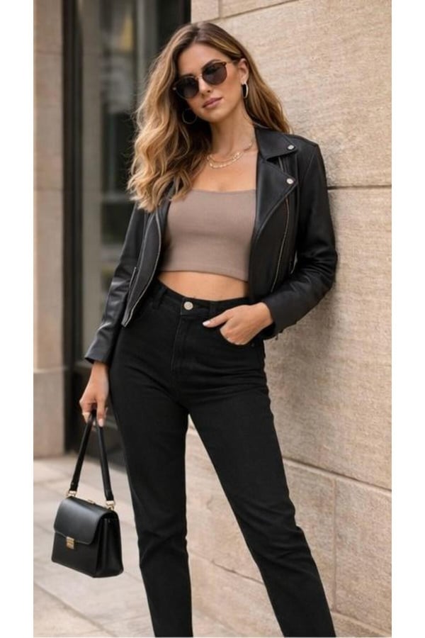 Yüksek Bel Mom Jean Pantolon Kadın Vintage Kesim Rahat Kalıp Günlük Denim