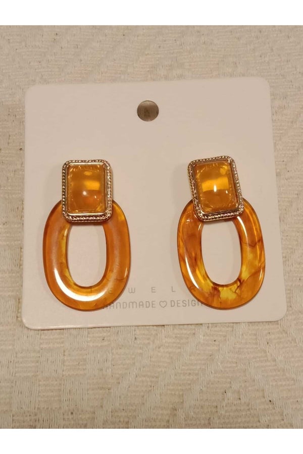Zara-oval Bijuteri Vintage Tasarım Küpe