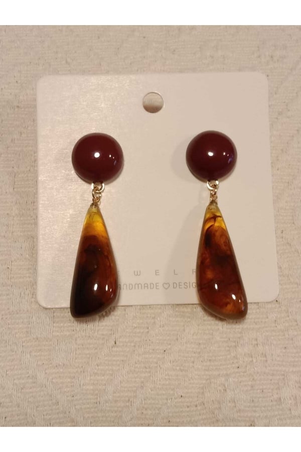 Zara-su Damla Bijuteri Vintage Tasarım Küpe