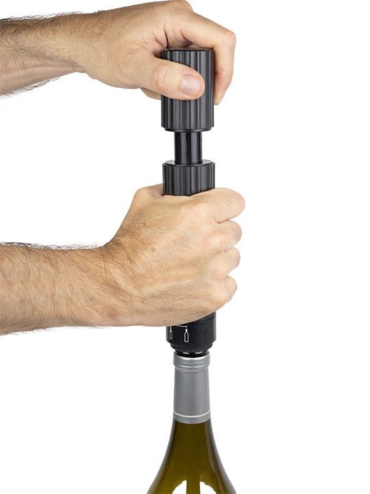 ABS malzemeden üretilmiş, Siyah, Çift Fonksiyonlu, Mauel,  Şarap Ve Köpüklü Şarap Vakum Pompası 20 c