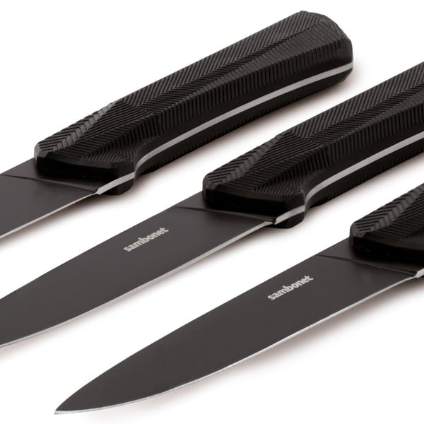 Black Edge Paslanmaz Çelik, Naylon Saplı 3'lü Biftek Bıçağı Seti