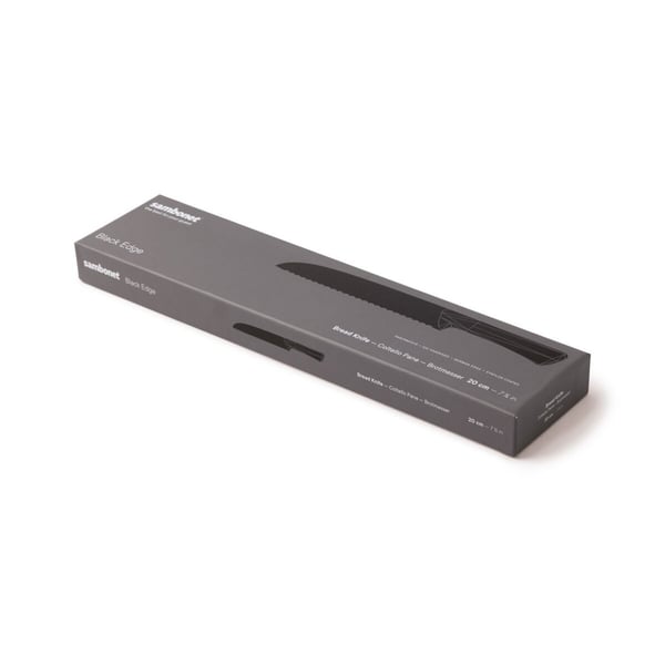 Black Edge Paslanmaz Çelik, Naylon Saplı Ekmek Bıçağı 20 cm