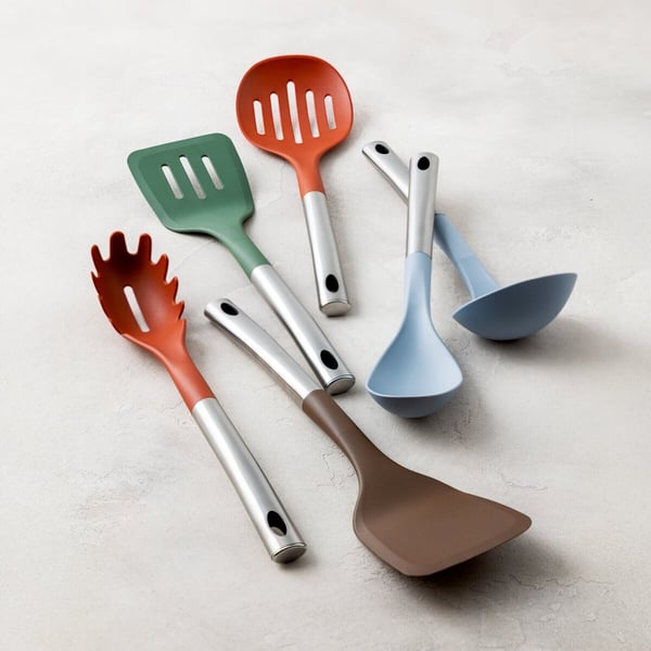 Chromatica Paslanmaz Çelik PBT Kahverengi Düz Spatula 34,5 cm