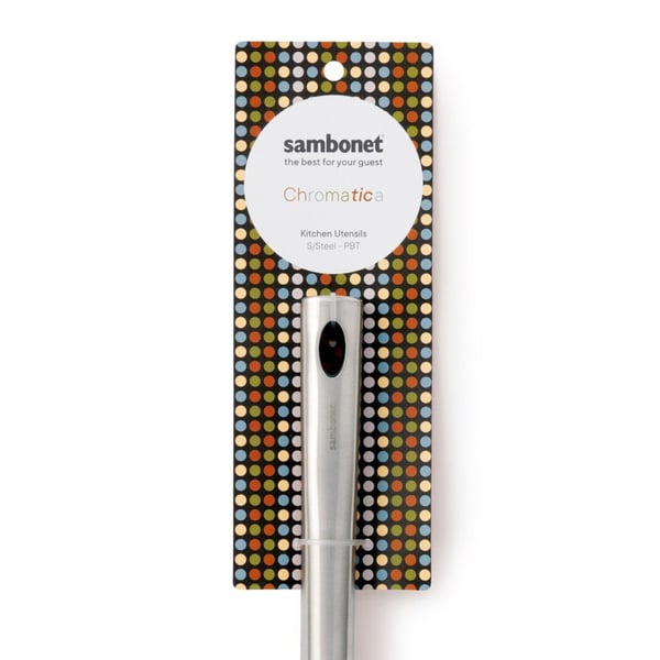 Chromatica Paslanmaz Çelik PBT Kahverengi Düz Spatula 34,5 cm