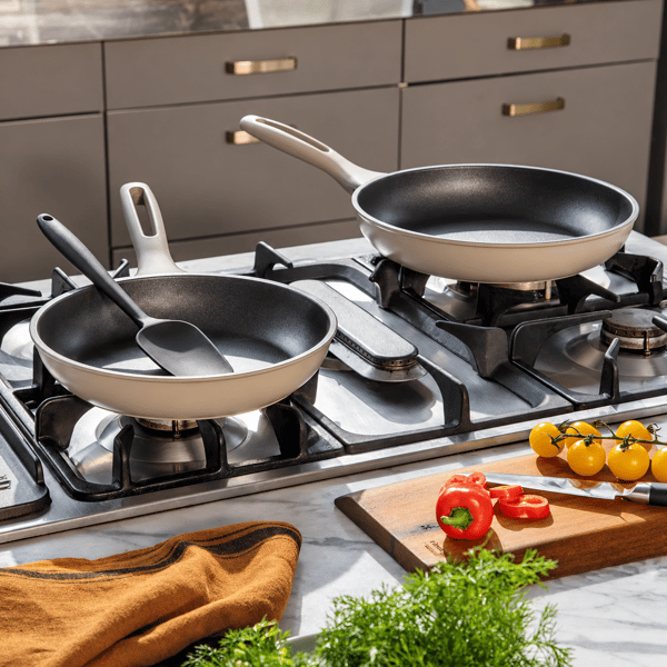 COOKWARE SET 5 PCS SILVER FORVE ALUMINUM GLASS