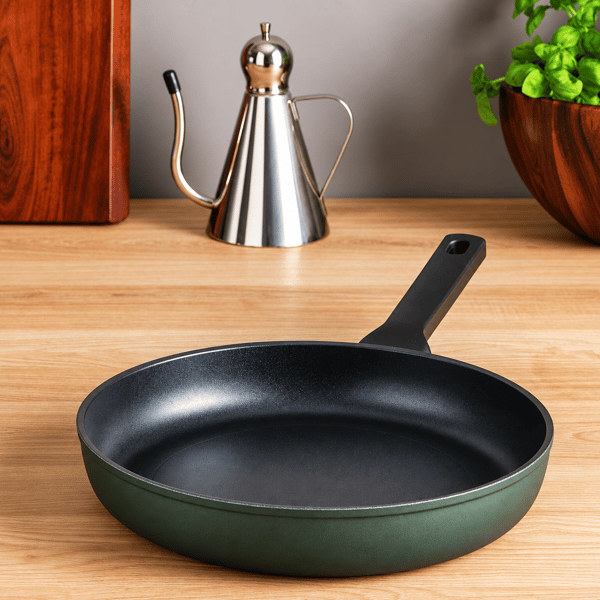 Frypan 1 Handle Cm 28 Titan Pro Green Double Induction All