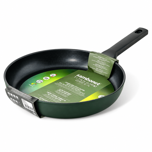 Frypan 1 Handle Cm 30 Titan Pro Green Double Induction All