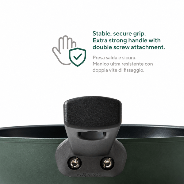 Frypan 1 Handle Cm 30 Titan Pro Green Double Induction All