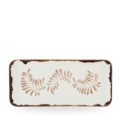 Harvest Mediterranean, Terracotta Organik Oval/Dikdörtgen Servis Tabağı, 34,6 x 15,6 cm