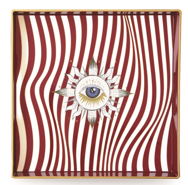 ICONS - EYE (Göz) serisi, renkli kutulu polipropilen (plastik) tepsi 33 x 33 cm