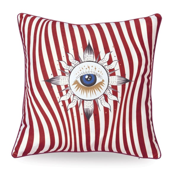 ICONS - EYE (Göz) serisi, şeffaf poşette, polyester kırlent/minder 43 x 43 cm