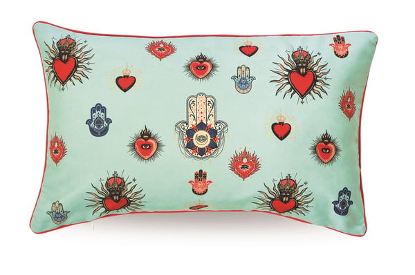 ICONS - HAND (El) serisi, şeffaf poşette, polyester kırlent/minder 50 x 30 cm
