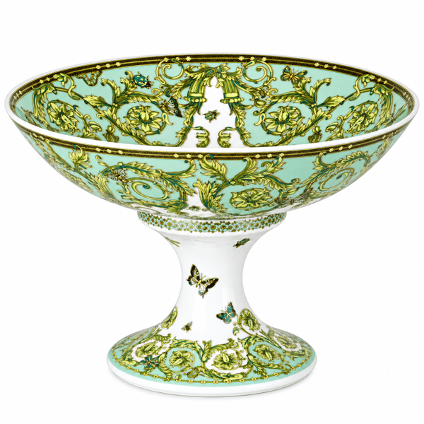 Le Jardin Green, Bowl, 35 cm with foot