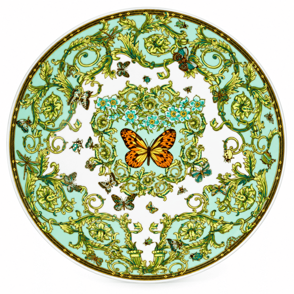 Le Jardin Green, Bowl, 35 cm with foot