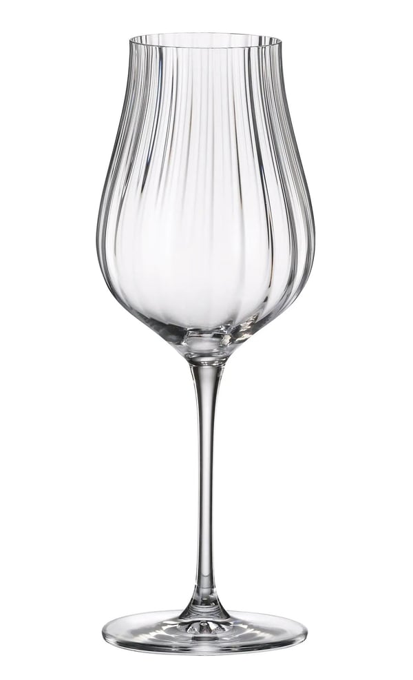 LIMOSA Optic Gofrajlı/Çizgili Beyaz Şarap Kadehi 400 ml