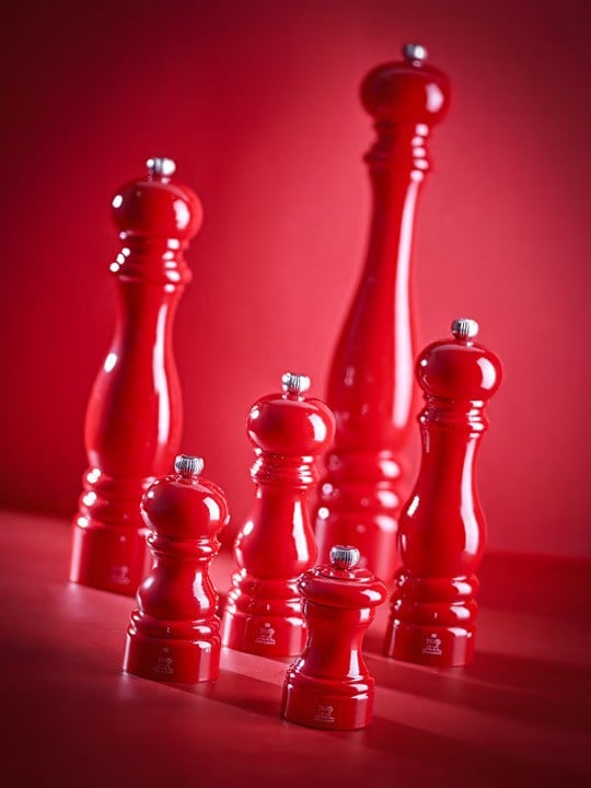 Paris u'Select Manuel Karabiber Değirmeni, Tutku Kırmızısı Parlak Boyalı Kayın Ağacı, 22 cm
