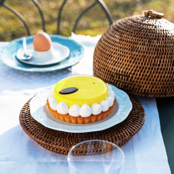 Radici Rattan Bal Kahvesi, Sunum Standı/Yükseltici Çap: 33,5 cm Yükseklik: 3 cm