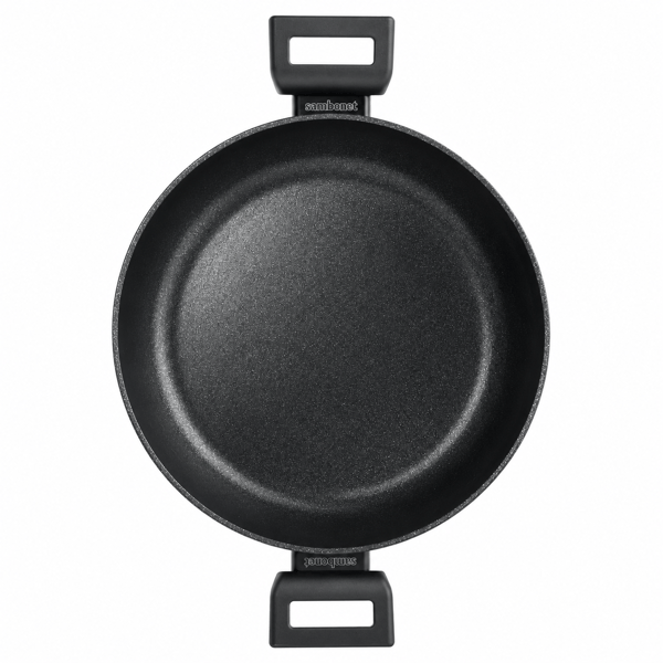Saute Pan 2 Handles Cm 28 W/Lid Titan Pro Double Induction Aluminum