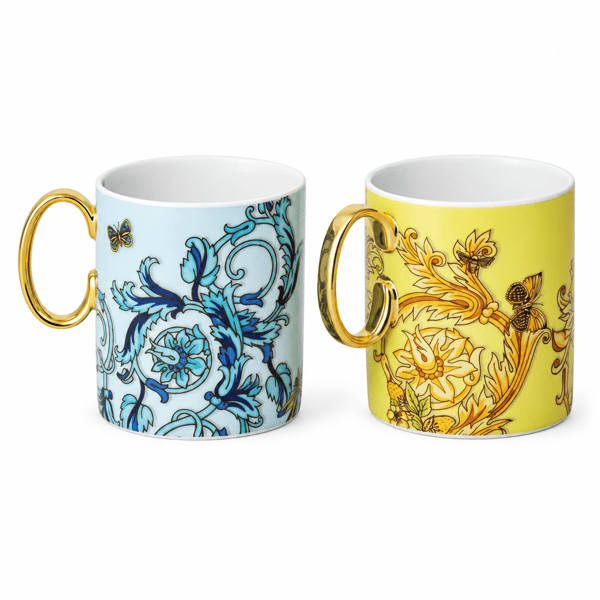 Versace, Le Jardin BlueYellow, Set 2 mugs w. handle
