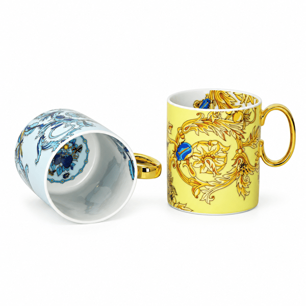 Versace, Le Jardin BlueYellow, Set 2 mugs w. handle