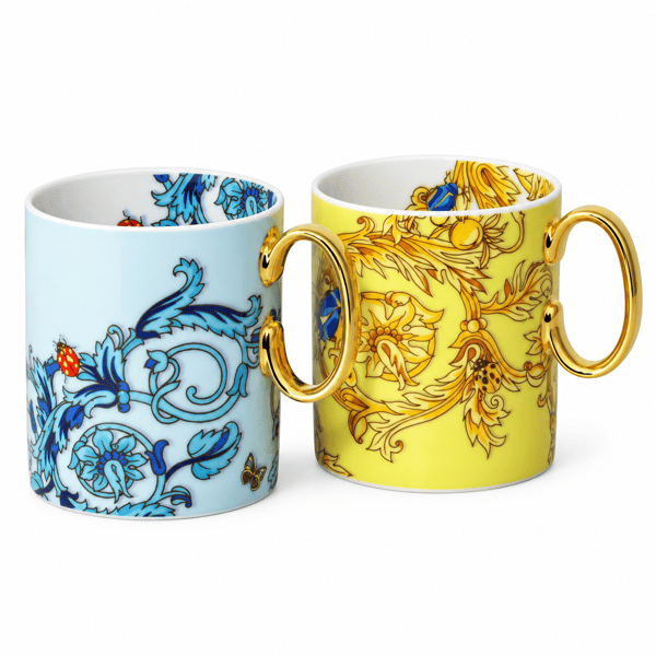 Versace, Le Jardin BlueYellow, Set 2 mugs w. handle