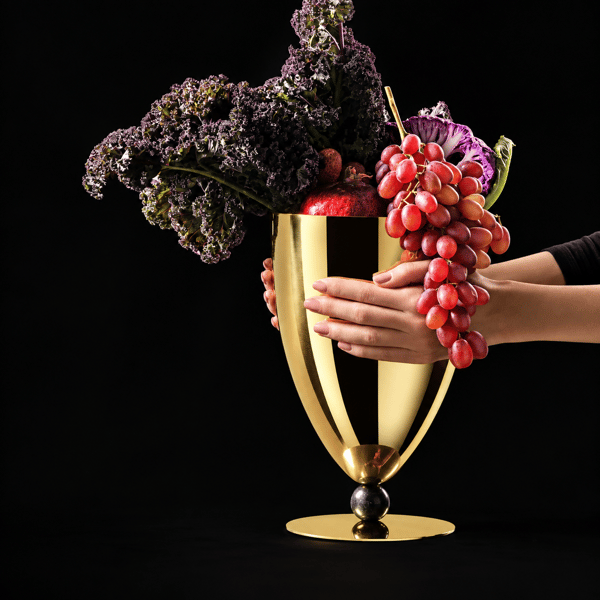 Wine Cooler Cm 18 Penelope Pvd Gold Marble