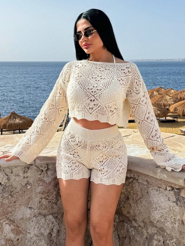 Angelweave Tığ İşi Plaj Örtüsü Seti - Romantik Stil, Cilveli, Şık, Yumuşak Güç, Klasik Estetik, Yaz, Sade Lüks, Bale Tarzı, Kır Evi Tarzı, Sahil Rüyası, Tatil Modası, El Yapımı Zarafet, Temiz Kız Havası, Eterik Kadınsılık, Akdeniz Işıltısı, Zamansız Roman