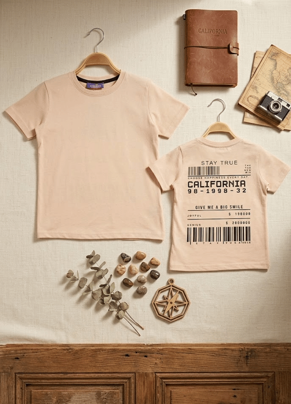 Arka California Baskılı Erkek Çocuk T-shirt
