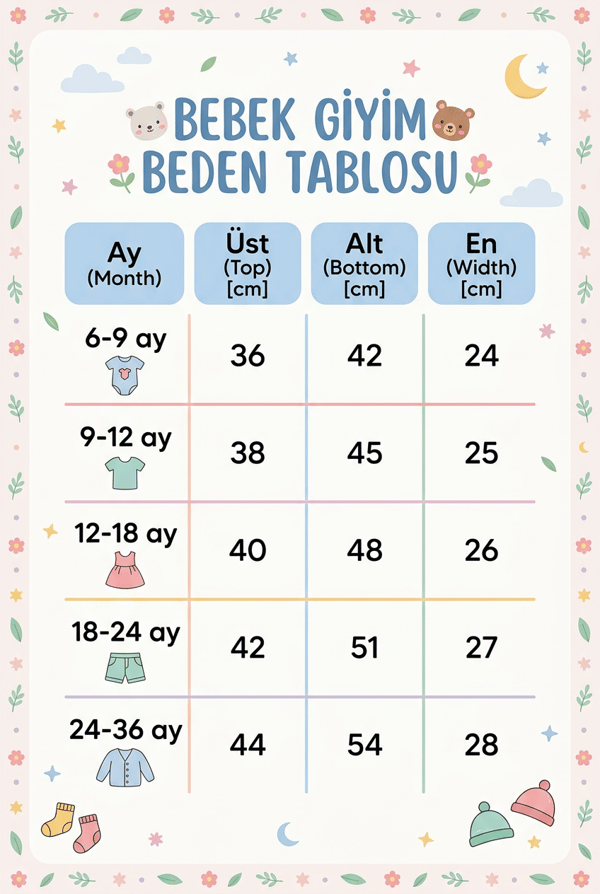Bebek Takım Dikiş Detaylı