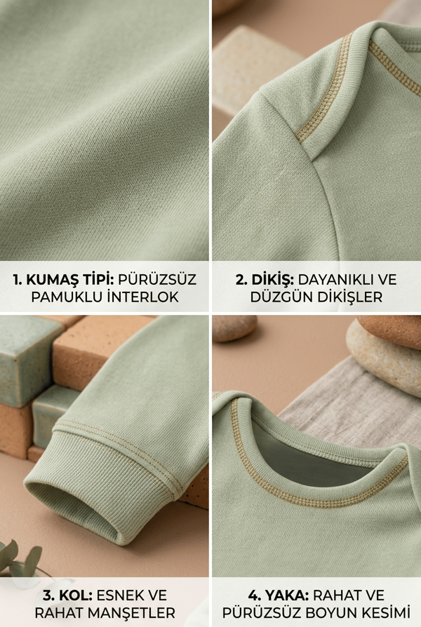 Bebek Takım Dikiş Detaylı