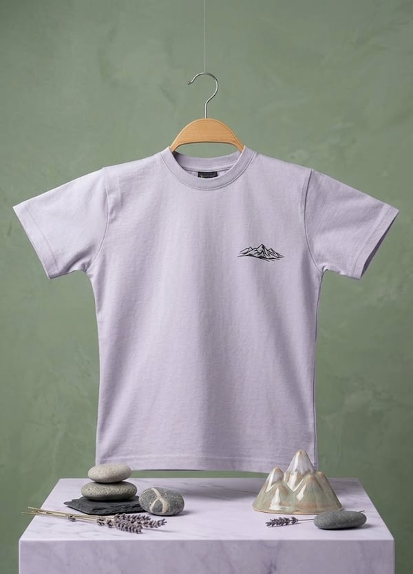 Erkek Çocuk Dağ Figürlü T-Shirt