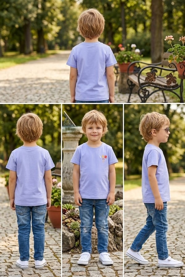 Erkek Çocuk Renkli Harf Baskılı T-Shirt