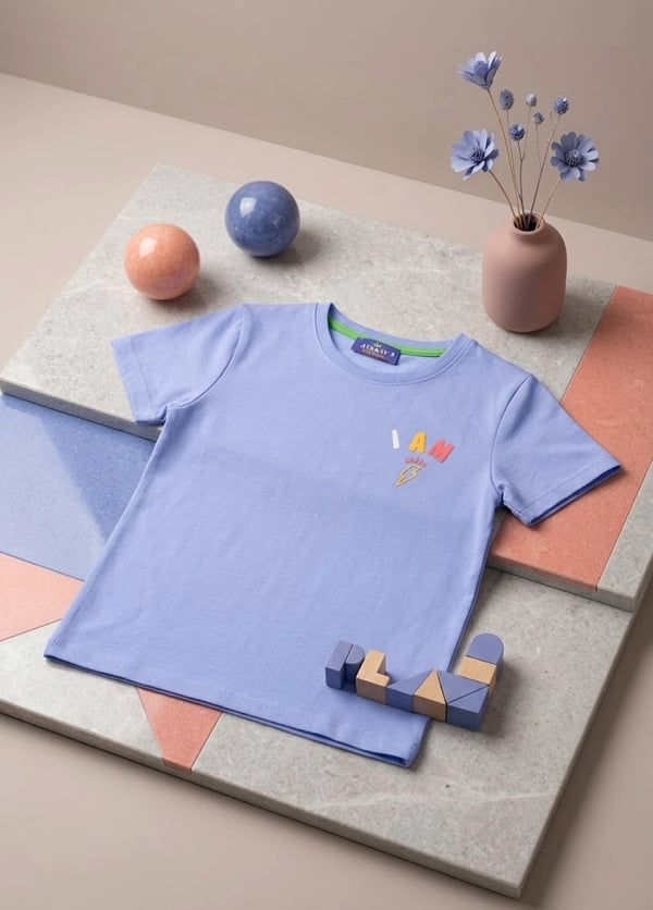 Erkek Çocuk Renkli Harf Baskılı T-Shirt