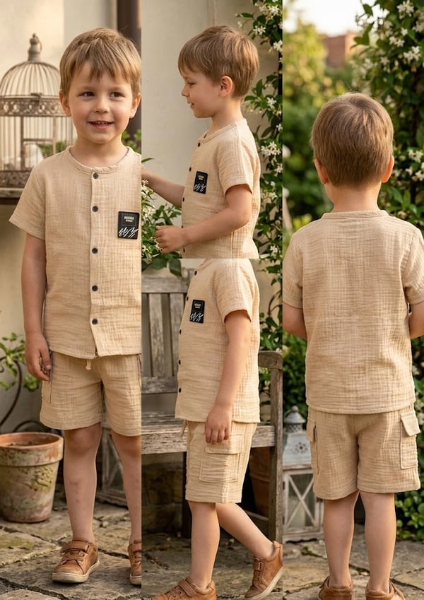 Erkek çocuk şortlu set