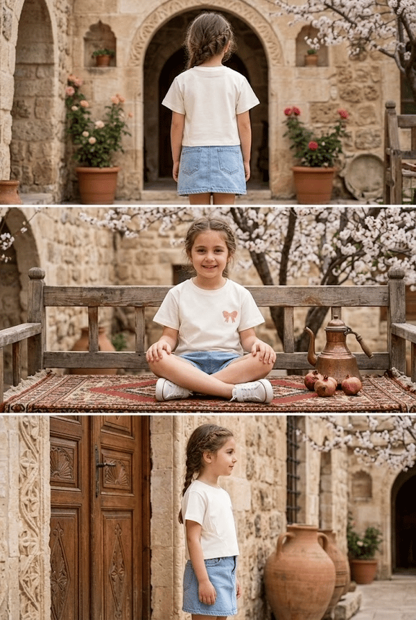 Fiyonk Baskılı Kız Tshirt