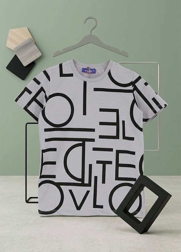 Harf Baskılı Erkek T-shirt