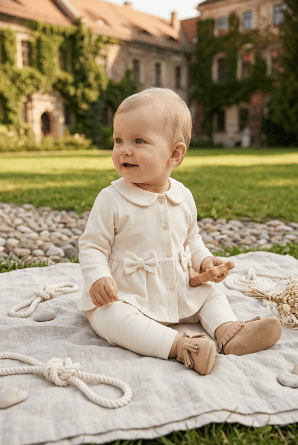 Kız Bebek Takım Fiyonk Detaylı