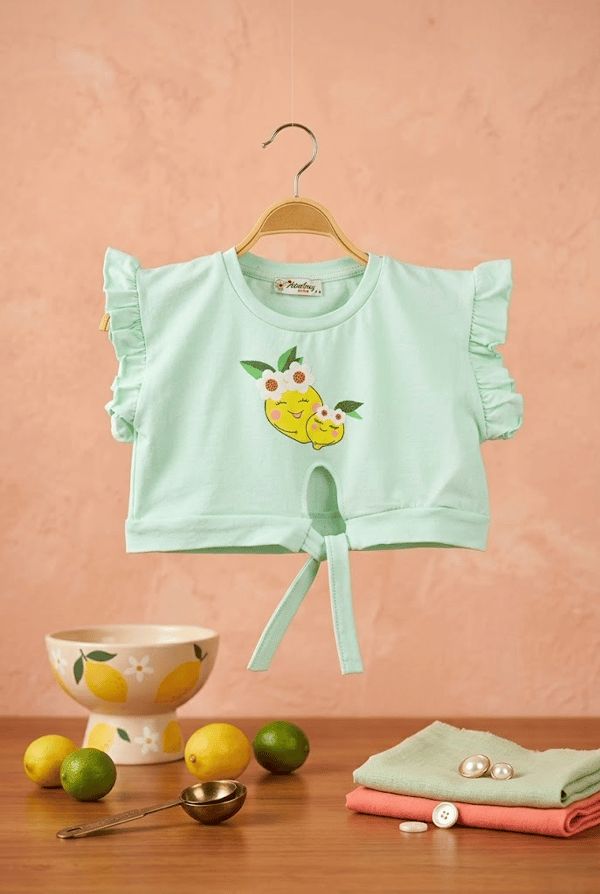 Kız Çocuk Süprem Bağlamalı Tshirt