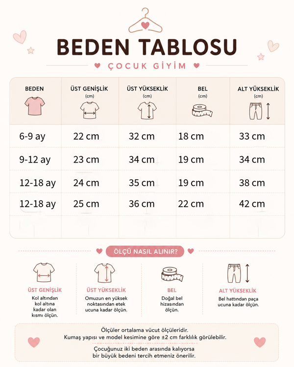 Kız Çocuk Takım Nakış Cepli