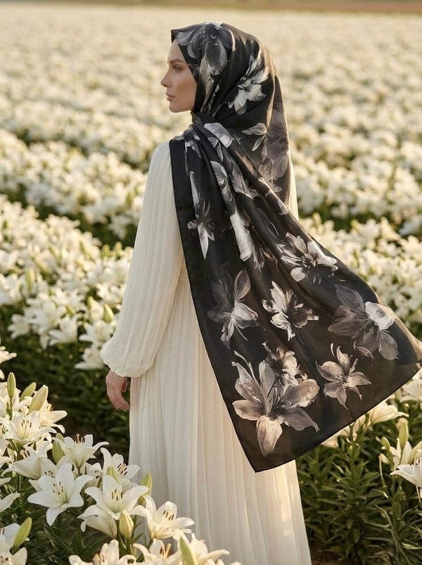 FLORIA %100 İPEK ŞAL