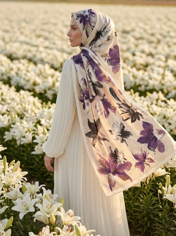 FLORIA %100 İPEK ŞAL
