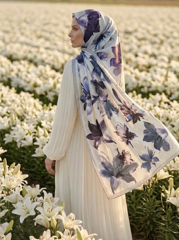 FLORIA %100 İPEK ŞAL