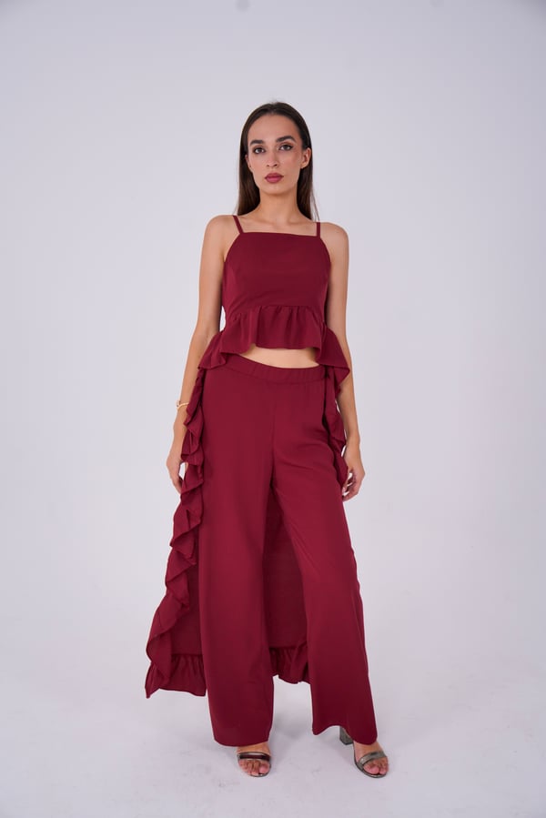 Virginia Baz Pantalonlu Takım