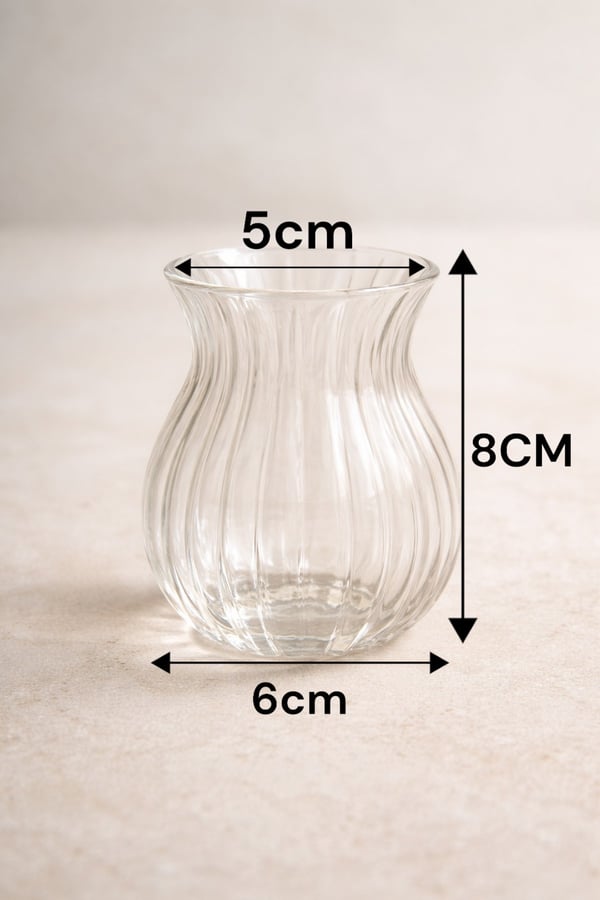 12’li 200 ML Borosilikat Çizgi Desenli Cam Bardak Seti Isıya Dayanıklı Şeffaf KW-720