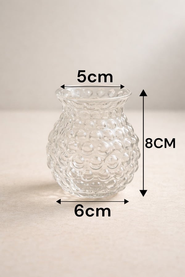 12’li 200 ML Borosilikat Desenli Cam İnci Bardak Seti Isıya Dayanıklı Şeffaf KW-722